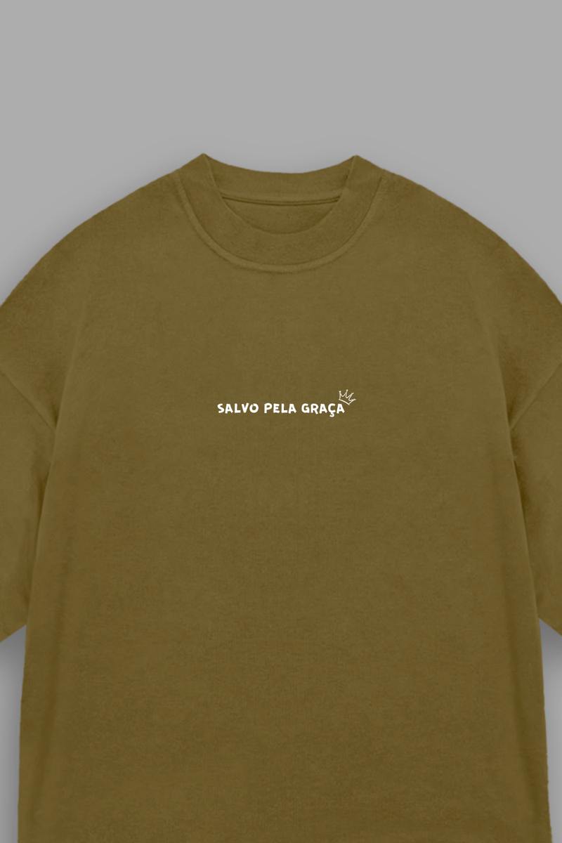 Camisa Oversized Salvo Pela Graça - Hace | Moda Cristã