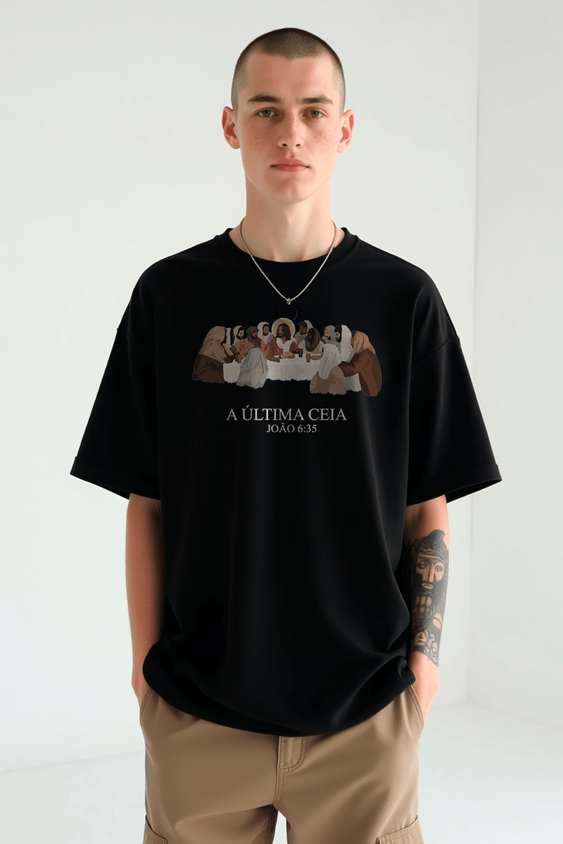 Camisa Oversized A Ceia - EDIÇÃO LIMITADA - Hace | Moda Cristã
