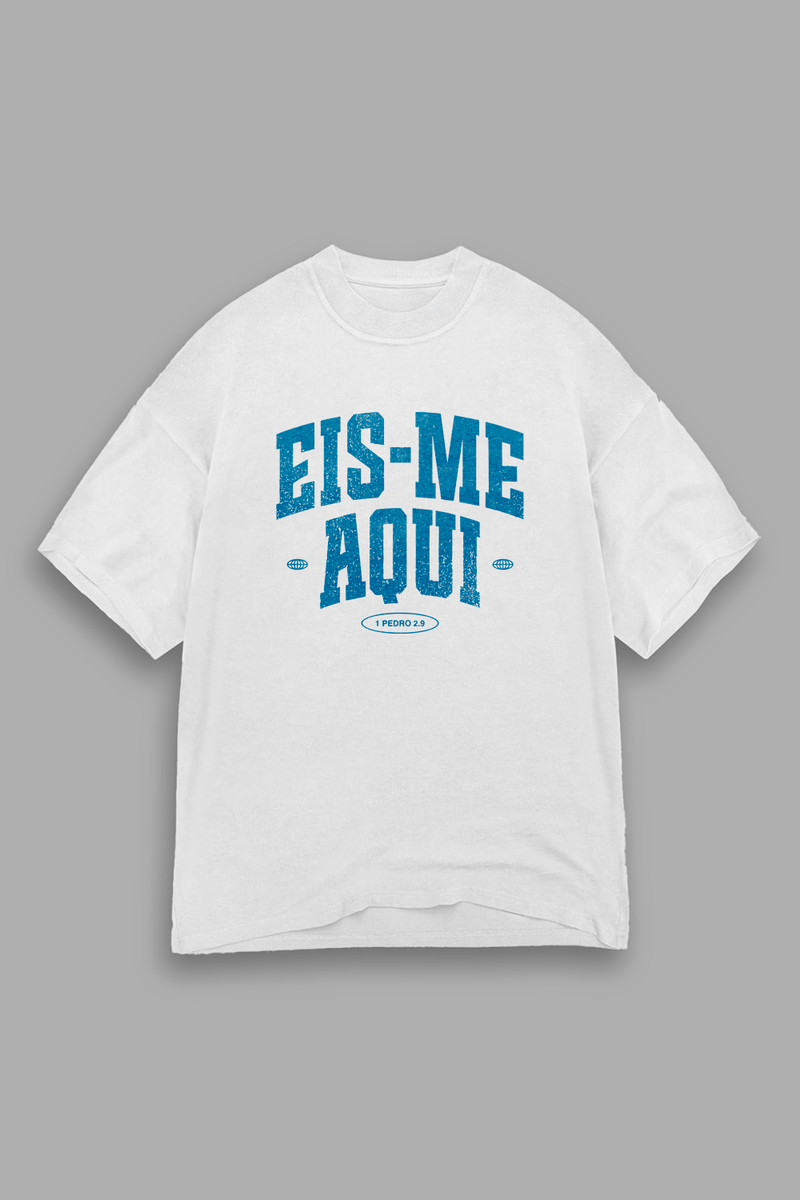 Camisa Oversized Eis - me Aqui - Hace | Moda Cristã