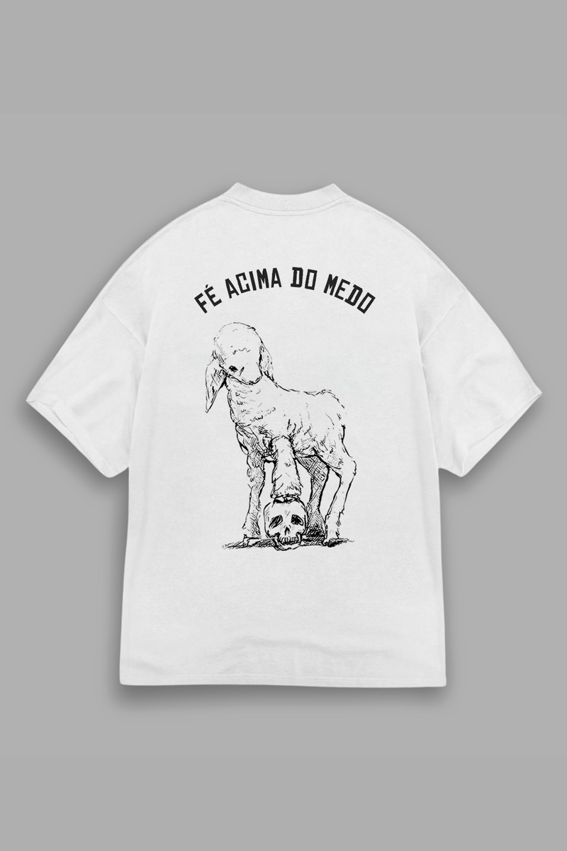 Camisa Oversized Fé acima do medo - Hace | Moda Cristã