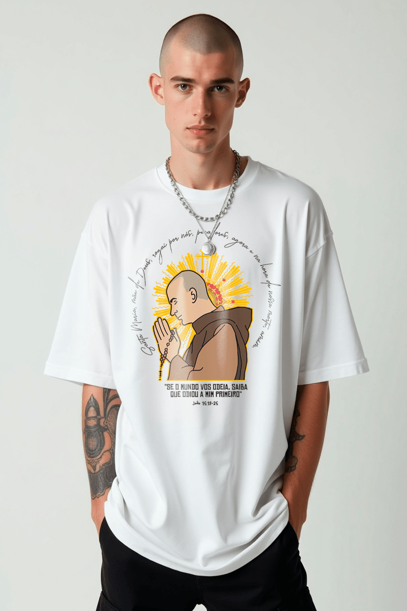 Camisa Oversized Rosário do Frei - EDIÇÃO LIMITADA - Hace | Moda Cristã