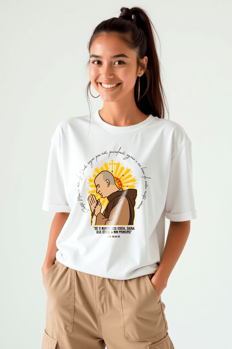Camisa Oversized Rosário do Frei - EDIÇÃO LIMITADA - Hace | Moda Cristã