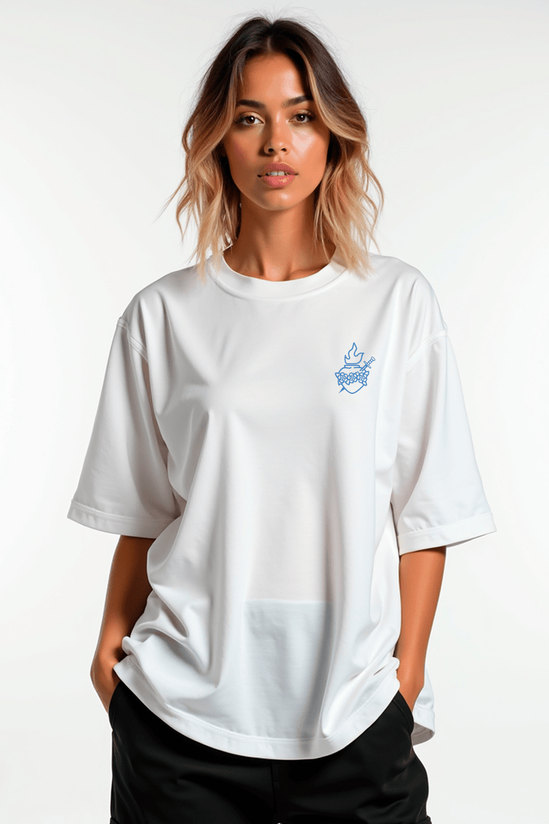 Camisa Oversized Imaculado Coração - Hace | Moda Cristã