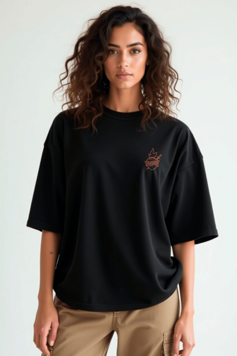 Camisa Oversized Imaculado Coração - Hace | Moda Cristã