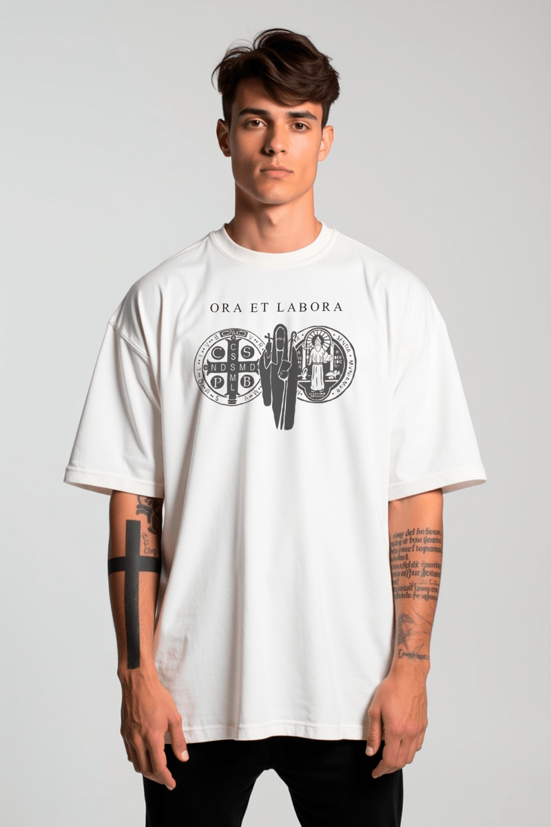 Camisa Oversized São Bento II - Hace | Moda Cristã