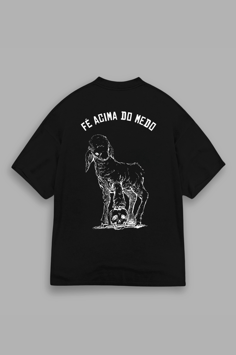 Camisa Oversized Fé acima do medo - Hace | Moda Cristã